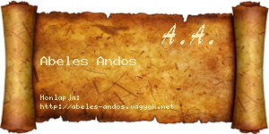 Abeles Andos névjegykártya
